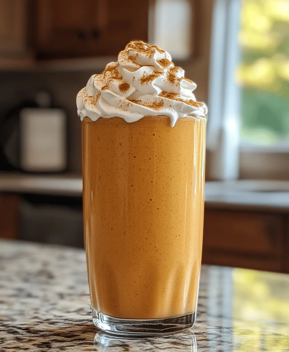 The magic of the Breakfast Pumpkin Pie Smoothie lies not only in its delightful flavor but also in its thoughtfully chosen ingredients. Each element plays a crucial role in creating a creamy, satisfying drink that is both delicious and nutritious. Let’s take a closer look at the key ingredients that make this smoothie a standout choice for breakfast.