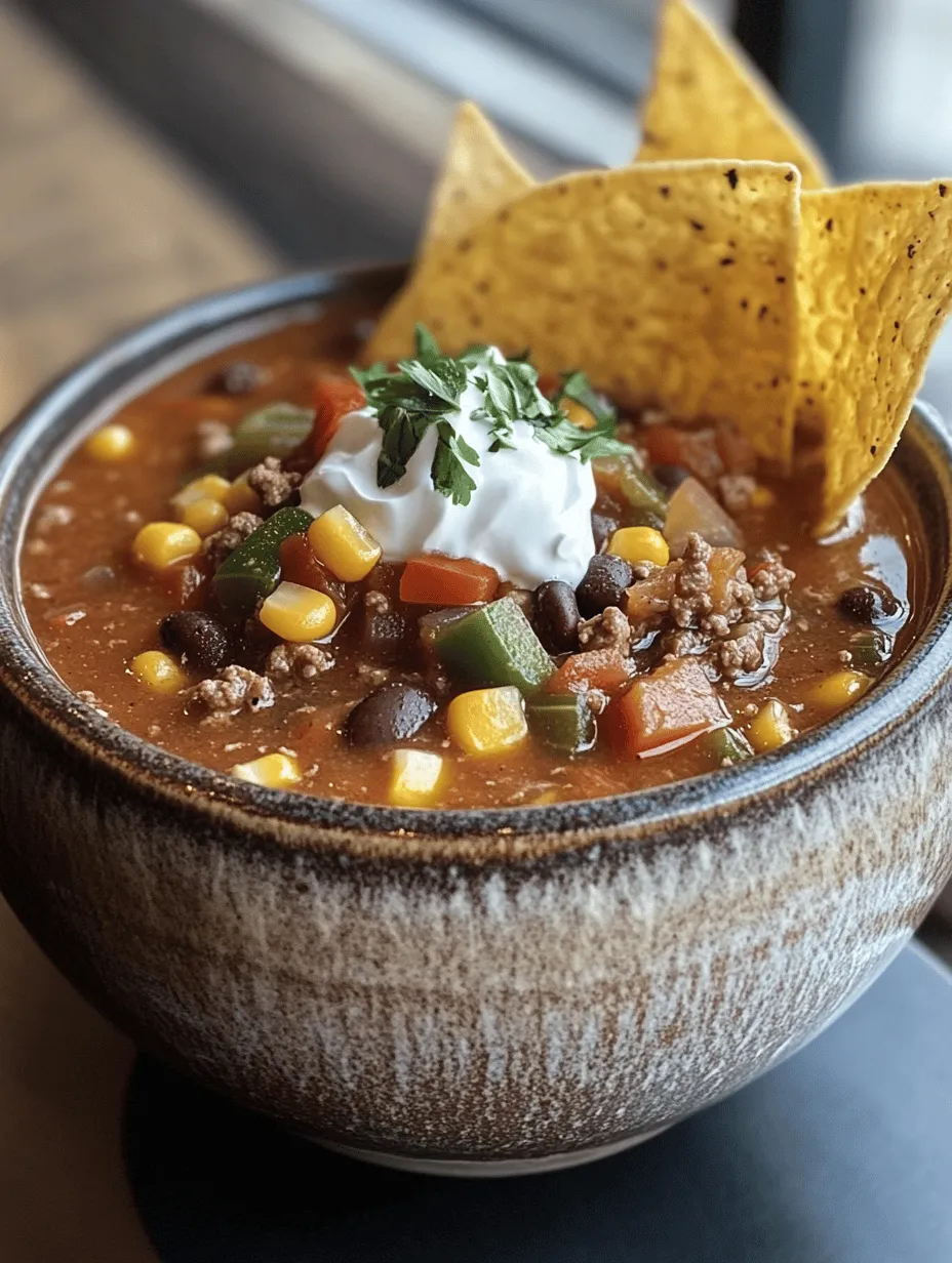 Taco soup is a cherished comfort food that brings together the vibrant flavors of traditional tacos in a hearty, warm bowl. This dish is not only satisfying but also incredibly versatile, making it a favorite for family dinners, potlucks, or even a cozy night in. The "Hearty & Easy Taco Soup Delight" recipe stands out as a perfect blend of rich flavors and textures, ensuring that each spoonful is a delight for the senses.