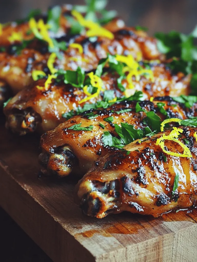 If you're looking to elevate your chicken wing game, Zesty Lemon Pepper Wings with Honey Glaze are the perfect dish to impress your guests. This mouthwatering recipe beautifully melds the tangy brightness of lemon with a subtle kick of pepper, complemented by a luscious honey glaze that adds a touch of sweetness. The combination of zesty flavors and sweet undertones creates a tantalizing experience that’s hard to resist.