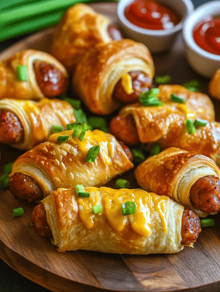 When it comes to breakfast, we all crave something that is not only delicious but also quick and easy to prepare. Enter the Breakfast Pigs in a Blanket Extravaganza: a fun, savory dish that is sure to elevate your morning routine. This delightful recipe takes the classic pigs in a blanket concept and gives it a breakfast twist, combining mini breakfast sausages, cheesy goodness, and the flaky, buttery texture of crescent roll dough. This dish is perfect for busy mornings, family brunches, or even a cozy weekend treat.