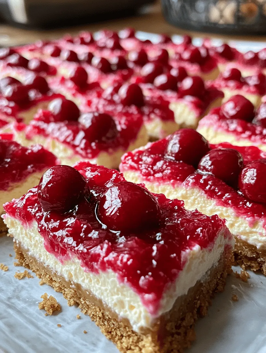 As the holiday season approaches, the air is filled with the delightful aroma of baking, laughter, and the spirit of togetherness. Christmas is a time for family gatherings, festive parties, and, of course, indulging in delicious treats. One dessert that perfectly captures this seasonal joy is the Christmas Cherry Cheesecake Bars. These delightful bars beautifully combine the rich, creamy texture of cheesecake with the sweet, tangy flavors of cherries, making them an irresistible addition to any holiday dessert table.