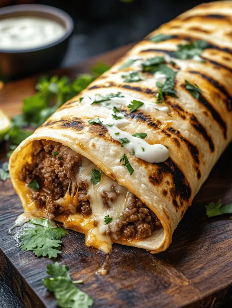 If you're searching for a quick, satisfying, and delicious meal that caters to the whole family, look no further than the Cheesy Ground Beef Delight Wrap with Creamy Sauce. This delightful dish combines the heartiness of ground beef with the rich, cheesy goodness of cheddar, all wrapped in a soft flour tortilla and topped with a luscious creamy sauce. Whether you're hosting a casual gathering, planning a family dinner, or prepping meals for the week ahead, this recipe is versatile enough to please both adults and children alike.