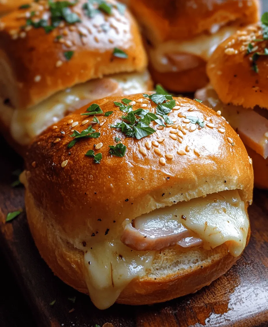 If you're on the lookout for a delicious and easy-to-make dish that will impress your family and friends, look no further than Savory Ham & Cheese Sliders Delight. These delightful sliders combine the perfect balance of savory ham, gooey melted Swiss cheese, and a buttery topping that makes them irresistibly tasty. Whether you're hosting a game day gathering, a casual family dinner, or simply craving a snack, this recipe is the epitome of comfort food that can be prepared in a flash.