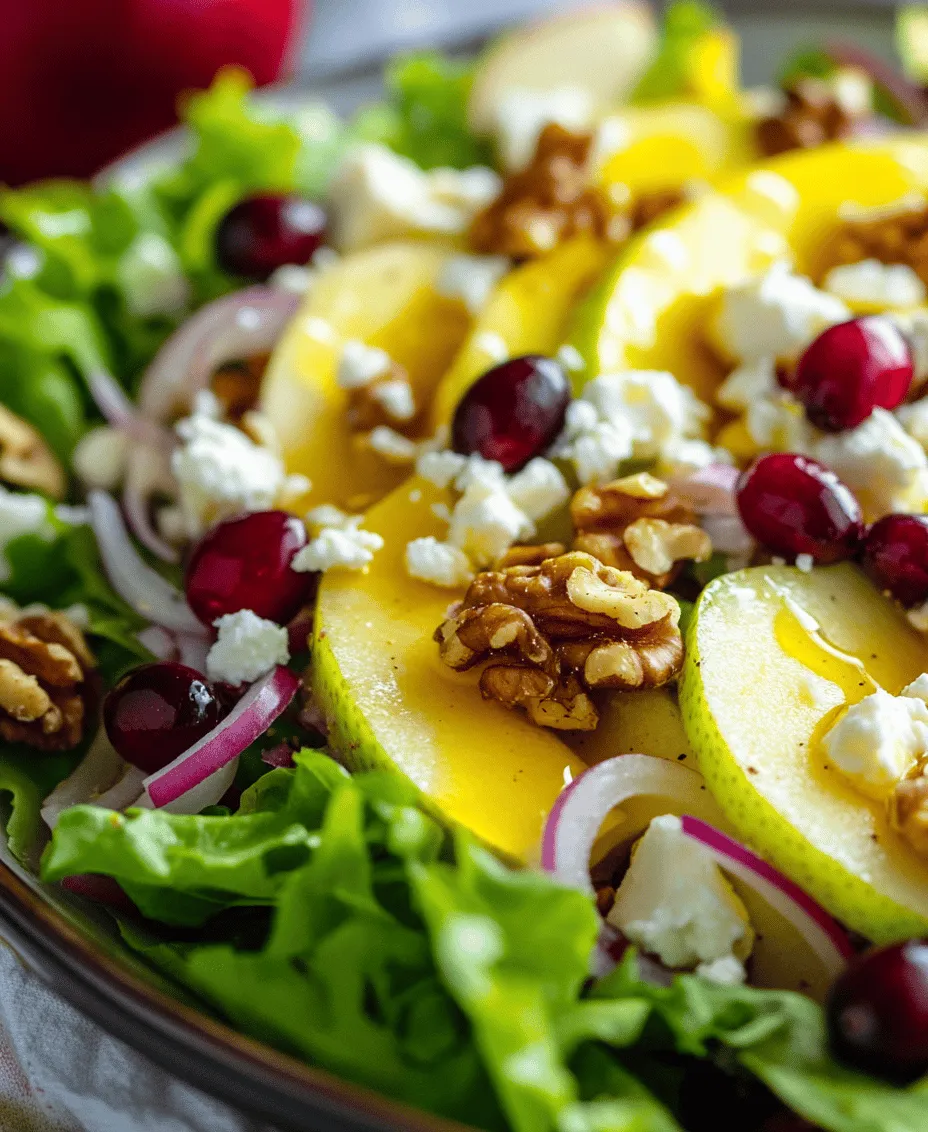 The Apple Cranberry Walnut Salad is a symphony of flavors and textures that embodies the essence of fresh, seasonal ingredients. This vibrant salad combines the crispness of apples, the tartness of cranberries, the crunch of walnuts, and the subtle bite of red onion, all resting on a bed of mixed greens. It’s not just a side dish; it’s a celebration of nature's bounty that can elevate any meal, from casual dinners to festive gatherings.