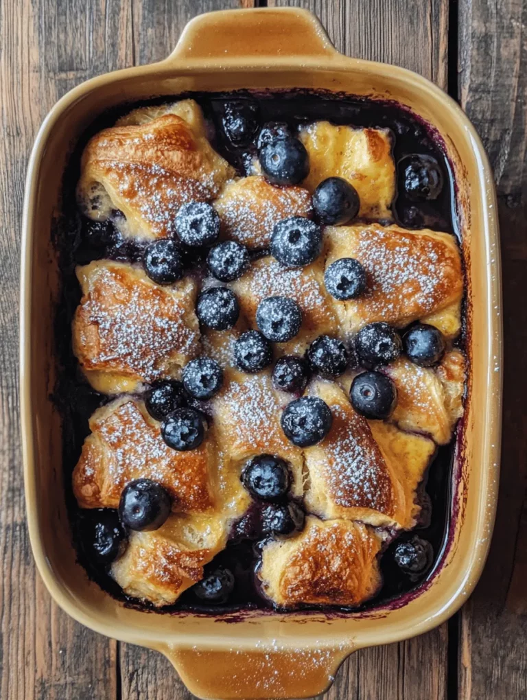 A French toast bake is a delightful twist on the classic breakfast dish, combining the comforting flavors of French toast with the ease of an oven-baked casserole. This method allows you to prepare a large portion at once, making it ideal for breakfast or brunch gatherings where you want to impress your guests without spending hours in the kitchen. One particular variation that stands out is the Blueberry Croissant French Toast Bake, which elevates the traditional recipe by incorporating buttery croissants and juicy blueberries.