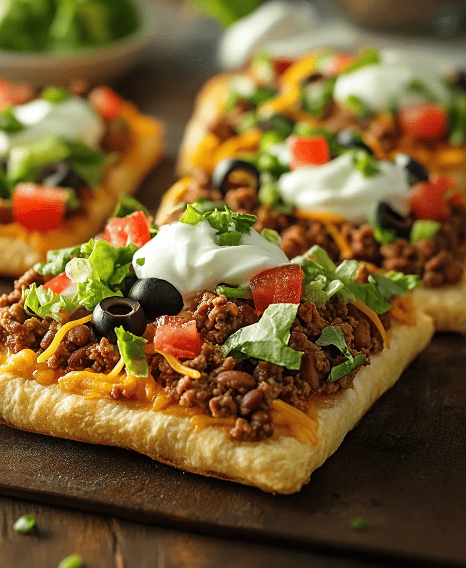 In recent years, there has been a delightful resurgence of retro food trends that evoke fond memories of childhood lunches and school cafeteria favorites. Nostalgic dishes are making a comeback in modern kitchens, and one such standout is the Taco Pizza Squares. This comforting dish combines the beloved flavors of tacos and pizza into a convenient, crowd-pleasing format that is perfect for gatherings, family dinners, or a casual weeknight meal. With the right balance of savory, spicy, and cheesy goodness, Taco Pizza Squares are sure to become a favorite in your household as they were in many cafeterias across the country.