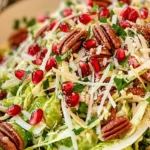 As the seasons change, so do our culinary cravings, and one dish that perfectly captures the essence of fall and winter is the Shaved Brussels Sprout Salad with Pomegranate and Candied Pecans. This vibrant salad not only boasts a colorful presentation but also harmonizes a delightful balance of flavors and textures that make it a standout choice for any gathering or as a nutritious side dish. The crisp freshness of the Brussels sprouts, the burst of sweetness from the pomegranate seeds, and the crunch of candied pecans come together, creating a symphony of taste that delights the palate.