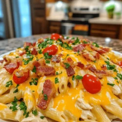 If you're a fan of creamy pasta dishes, you're in for a treat! Creamy Chicken Bacon Ranch Pasta is a delightful combination of flavors and textures that will leave your taste buds dancing. This dish brings together the savory goodness of chicken, the crispy allure of bacon, and the zesty, herb-infused flavor of ranch dressing, all wrapped up in a luscious cream sauce. It's not just a meal; it's a comforting hug in a bowl.