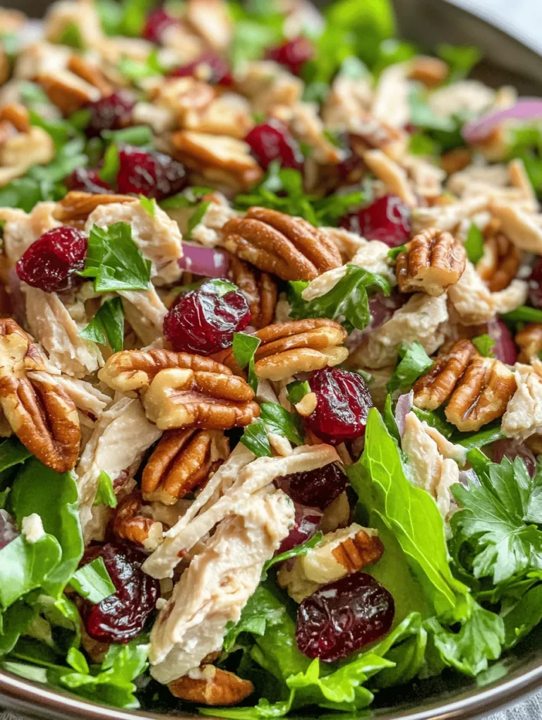 Chicken salad has long been a staple in culinary traditions around the world, beloved for its versatility and ease of preparation. From classic versions that feature simple ingredients to more innovative takes that incorporate unique flavors, chicken salad can cater to a variety of tastes and dietary preferences. One delightful twist on this timeless dish is the Cranberry Pecan Chicken Salad, which artfully combines sweet and savory elements, resulting in a refreshing and satisfying meal.