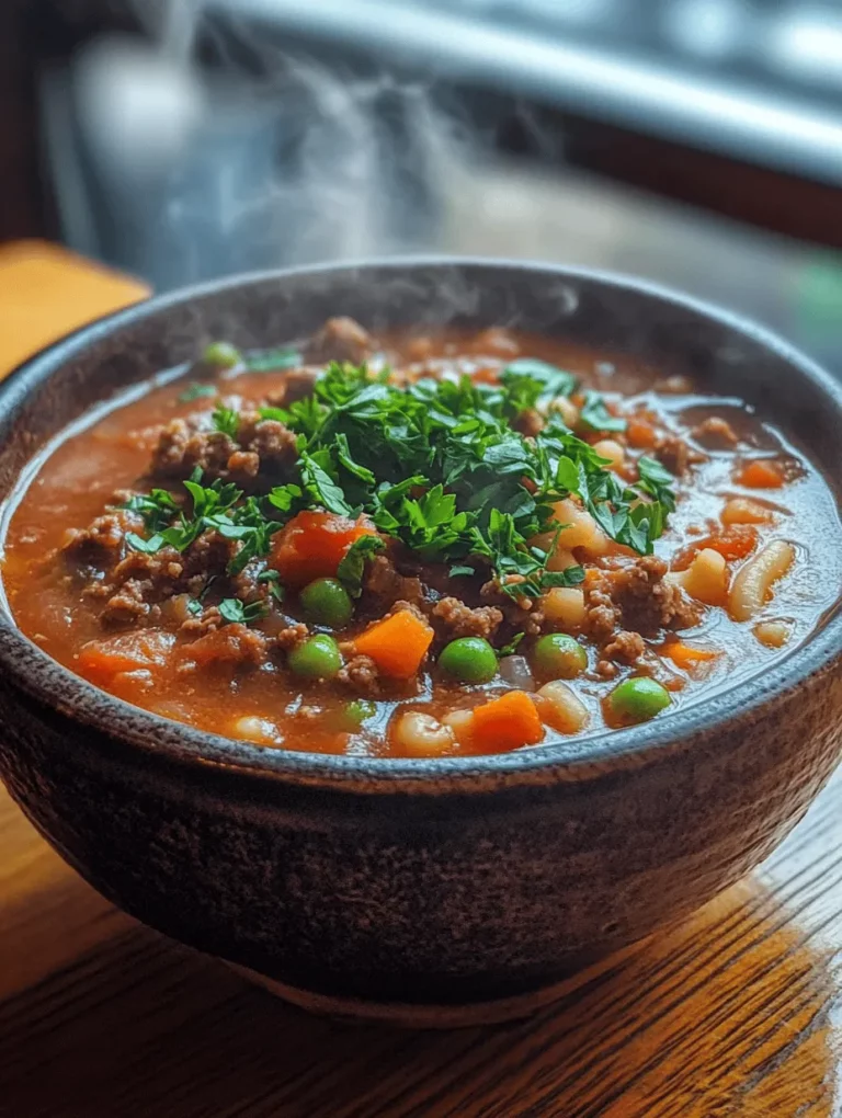 There’s something inherently comforting about a warm bowl of soup. It evokes feelings of home, nourishment, and love, especially when it’s homemade. Among the myriad of soup recipes, Beef & Tomato Macaroni Soup stands out as a hearty favorite. This dish not only encapsulates the essence of comfort food but also delivers a perfect balance of flavors, nutrition, and ease of preparation. Whether you’re looking to whip up a quick weeknight meal or treat your family to something special, this soup is an ideal choice.