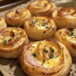 Ham and Cheese Puff Pastry Pinwheels are the epitome of savory snacking. Whether you’re hosting a gathering, preparing a family meal, or simply indulging in a delicious treat, these pinwheels are sure to impress. Their delightful combination of salty ham and creamy cheese, enveloped in flaky puff pastry, creates a mouthwatering experience that appeals to food lovers of all ages.