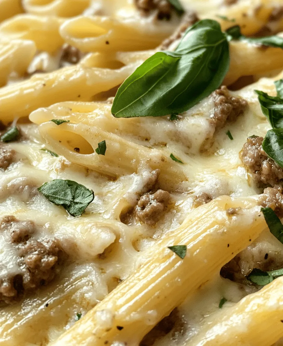 If you're on the lookout for a comforting, family-friendly dish that hits all the right notes, look no further than Cheesy Penne with Garlic Butter Ground Beef. This delightful pasta dish combines the hearty flavors of ground beef with the richness of garlic butter and the indulgence of melted cheese, making it a standout choice for both casual weeknight dinners and festive gatherings. In today's fast-paced world, where time is often limited, the importance of quick and delicious recipes cannot be understated. This dish not only satisfies cravings but also brings joy to the dining table, making it a perfect fit for busy families and those who love to entertain.