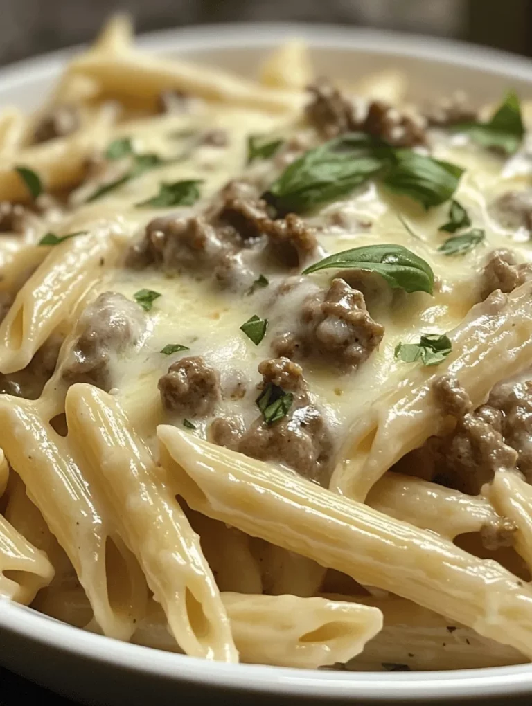 If you're on the lookout for a comforting, family-friendly dish that hits all the right notes, look no further than Cheesy Penne with Garlic Butter Ground Beef. This delightful pasta dish combines the hearty flavors of ground beef with the richness of garlic butter and the indulgence of melted cheese, making it a standout choice for both casual weeknight dinners and festive gatherings. In today's fast-paced world, where time is often limited, the importance of quick and delicious recipes cannot be understated. This dish not only satisfies cravings but also brings joy to the dining table, making it a perfect fit for busy families and those who love to entertain.