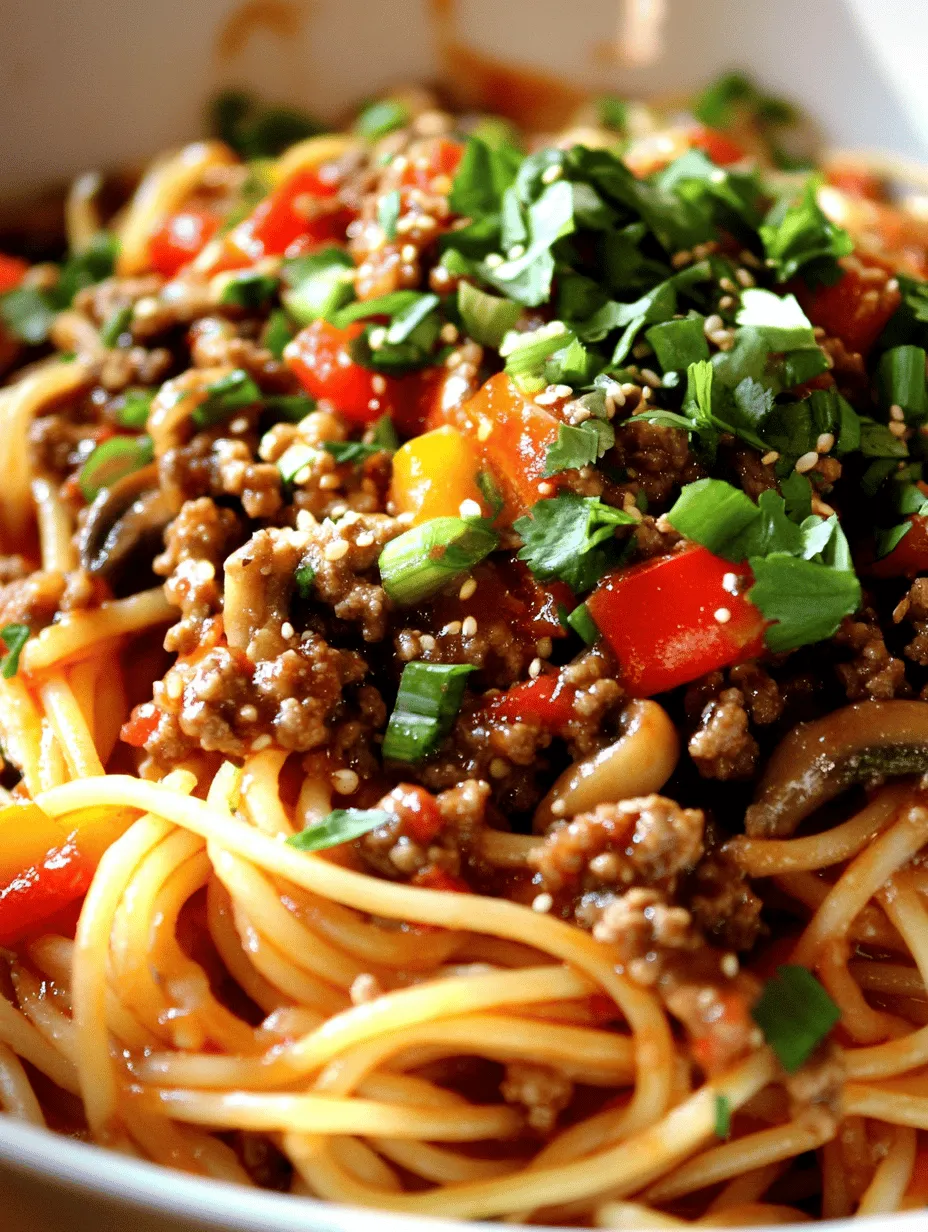 Introducing a delightful twist to a classic dinner staple, Asian-Style Ground Beef Spaghetti is a harmonious blend of flavors and textures that will elevate your weeknight meals. Combining traditional Italian spaghetti with savory Asian ingredients, this dish offers a quick, satisfying, and flavorful option for busy families. As we navigate through this recipe, you'll discover how easy it is to incorporate bold flavors into your favorite pasta dish, creating a meal that is both familiar and exciting.