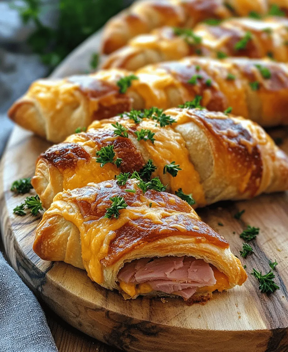 If you're searching for a quick, easy, and delicious dish to serve at your next gathering or family dinner, look no further than Cheesy Ham Rolls Delight. This delightful recipe combines the savory flavors of deli ham, melty cheese, and a unique mustard-honey dressing, all wrapped in flaky crescent roll dough. Whether you're hosting a casual get-together or simply want to whip up something special for your loved ones, these ham rolls are sure to impress.