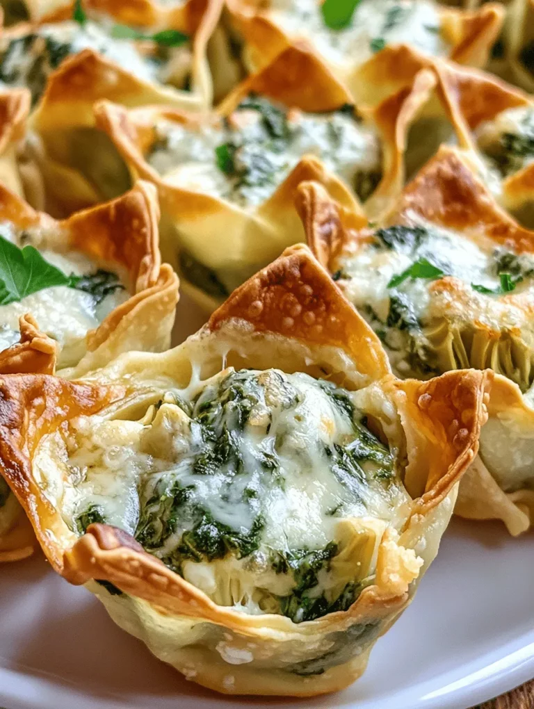 Appetizers and finger foods have become an essential part of gatherings, parties, and casual get-togethers. They provide a great opportunity for guests to mingle while enjoying delicious bites that tantalize the taste buds. Among the myriad of options that grace appetizer tables, one dish stands out for its creamy texture, vibrant flavors, and appealing presentation: Spinach-Artichoke Dip Wonton Cups.