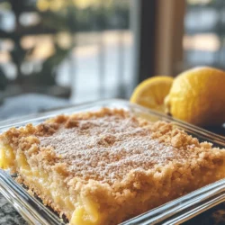 To create the perfect Zesty Lemon Crumb Bars, understanding the role of each ingredient is essential. The recipe calls for a handful of straightforward components, each contributing to the bars' distinctive flavor and texture.