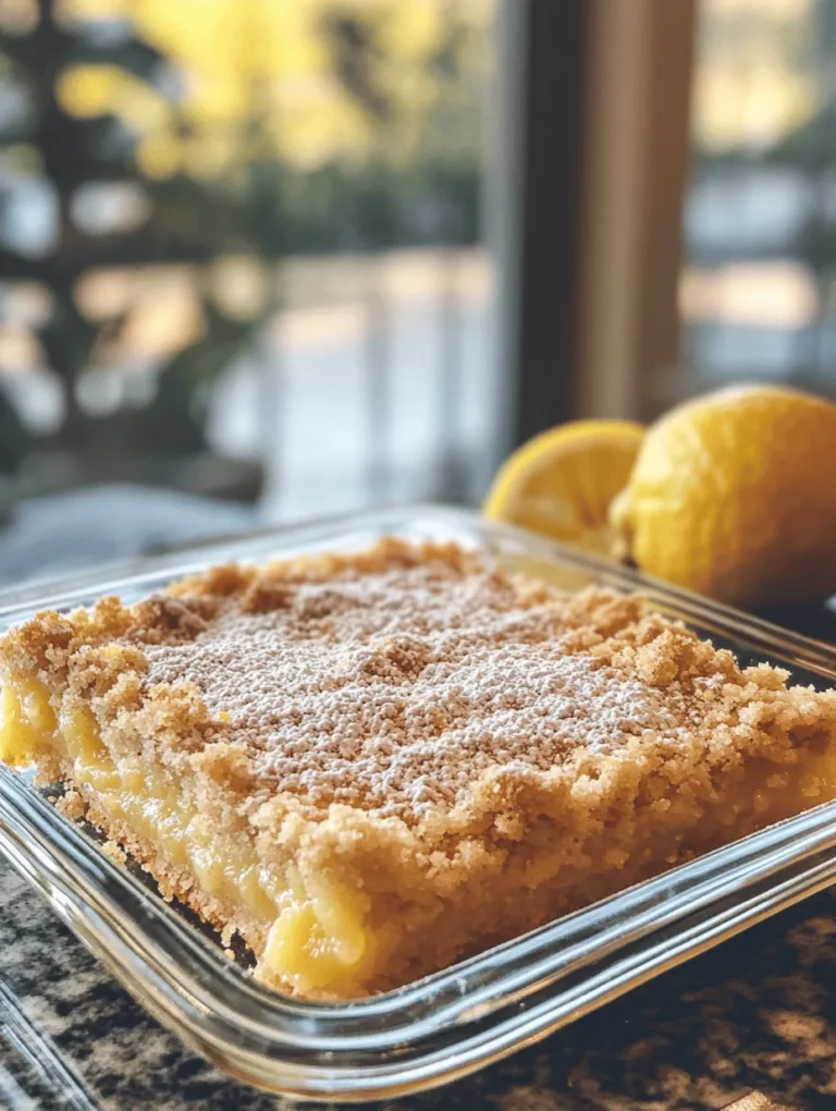 To create the perfect Zesty Lemon Crumb Bars, understanding the role of each ingredient is essential. The recipe calls for a handful of straightforward components, each contributing to the bars' distinctive flavor and texture.