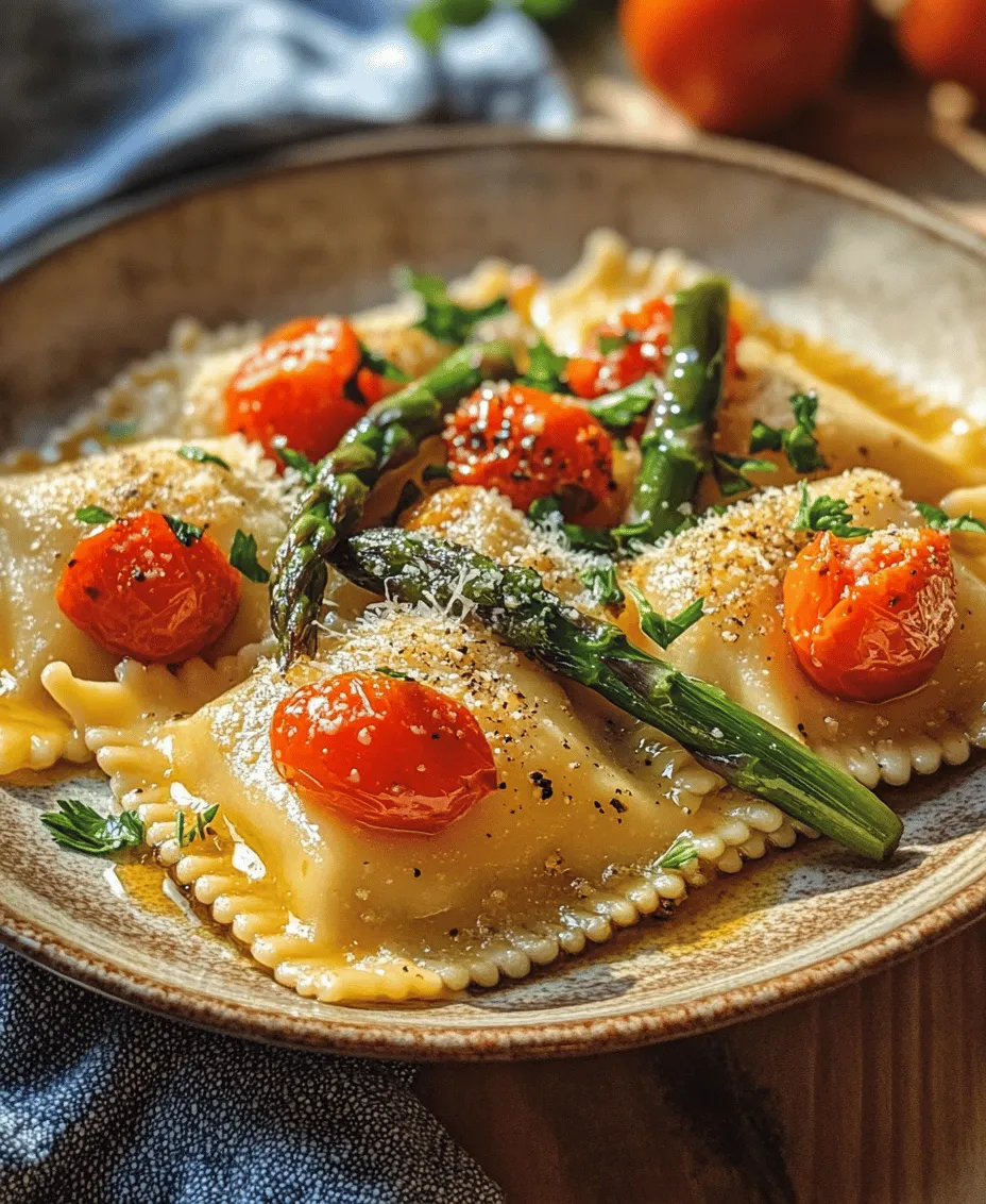 Herb-infused ravioli with roasted tomatoes and asparagus is a delightful dish that celebrates the vibrant flavors of fresh ingredients. This Italian-inspired meal not only tantalizes the taste buds but also offers a stunning presentation that can impress guests at any dinner party or family gathering. The combination of delicate ravioli stuffed with herby goodness, paired with the sweet burst of roasted cherry tomatoes and the earthy crunch of asparagus, makes for a satisfying and nourishing meal.