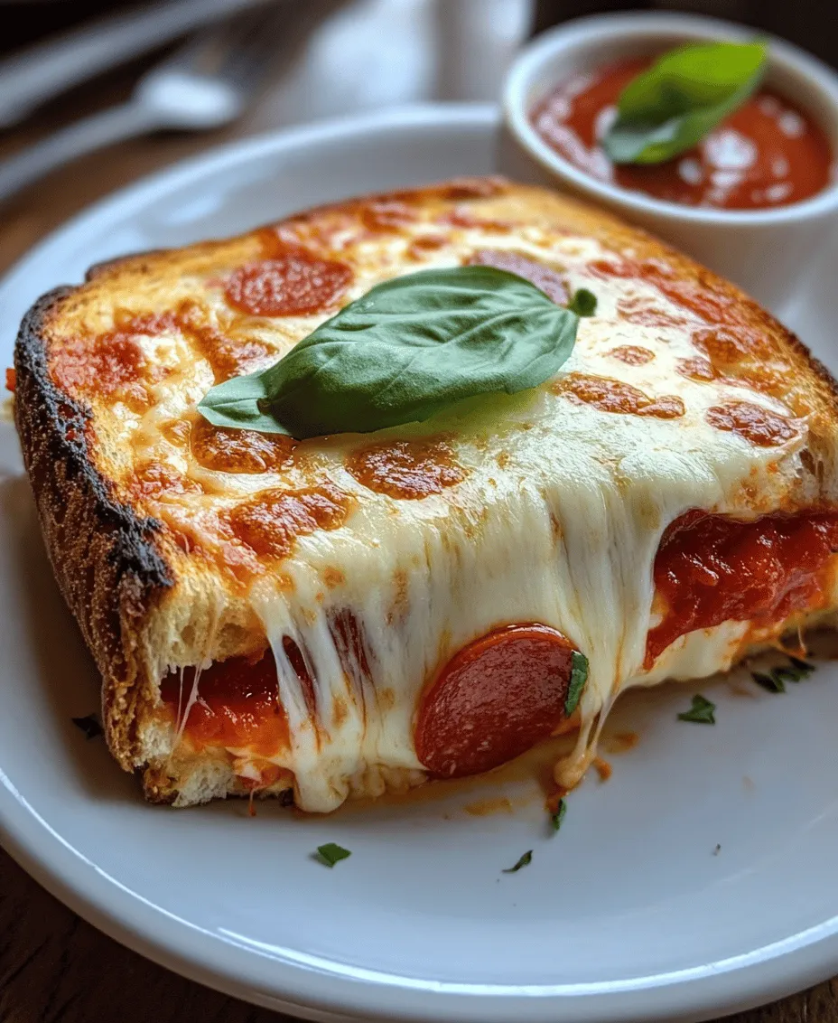 Discover the delightful fusion of comfort food with our Pizza Grilled Cheese recipe. This innovative dish combines the gooey goodness of a classic grilled cheese sandwich with the savory flavors of pizza, making it a perfect meal for any time of day. Whether you're looking to impress guests or simply satisfy your own cravings, this recipe is easy to prepare and full of flavor. The combination of crispy, buttery bread and melted cheese, enhanced by rich pizza sauce and your favorite toppings, creates a mouthwatering experience that will leave you wanting more.