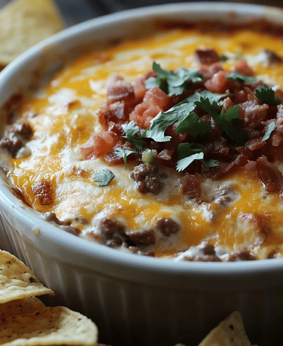 To create the ultimate Sizzling Bacon Cheeseburger Queso Dip, it is essential to understand the key ingredients that come together to form this delightful dish. Each component plays a vital role in enhancing the overall flavor and texture, ensuring that every bite is a mouthful of deliciousness.