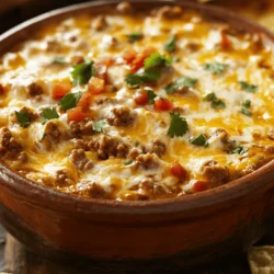 To create the ultimate Sizzling Bacon Cheeseburger Queso Dip, it is essential to understand the key ingredients that come together to form this delightful dish. Each component plays a vital role in enhancing the overall flavor and texture, ensuring that every bite is a mouthful of deliciousness.