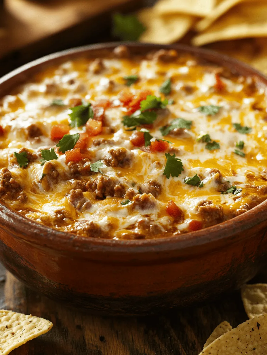 To create the ultimate Sizzling Bacon Cheeseburger Queso Dip, it is essential to understand the key ingredients that come together to form this delightful dish. Each component plays a vital role in enhancing the overall flavor and texture, ensuring that every bite is a mouthful of deliciousness.