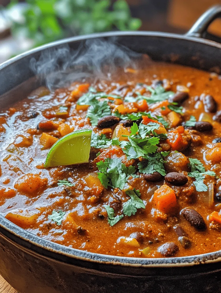 Spicy Pumpkin Chili stands out as a delightful fusion of flavors that perfectly captures the essence of fall. The addition of pumpkin not only gives this dish a vibrant hue but also infuses it with a subtle sweetness that beautifully complements the spice. While traditional chili recipes are often centered around meats and beans, this version brings in a plant-based twist, making it a perfect choice for everyone, from meat lovers to vegetarians alike.