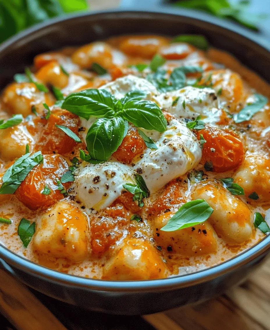 In the world of comfort food, few dishes can match the creamy, rich satisfaction of a bowl of gnocchi. This 30-Minute Creamy Tomato Gnocchi with Burrata combines the delightful texture of gnocchi with a luscious sauce made from crushed tomatoes and heavy cream, topped off with indulgent burrata cheese. Perfect for a quick weeknight dinner or a cozy gathering, this recipe is not only easy to prepare but also guarantees a flavor explosion in every bite.