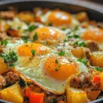 In the hustle and bustle of modern life, mornings can often feel rushed and chaotic. Yet, starting your day with a nutritious and delicious breakfast can set a positive tone for whatever lies ahead. One of the best solutions for busy families or anyone looking to savor their morning meal is the Hearty One-Pan Breakfast Skillet. This recipe is not only quick and easy to prepare but also brimming with flavors and textures that will delight your taste buds and keep you satisfied.