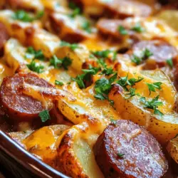 When the chill of winter sets in or a long day calls for something warm and satisfying, nothing beats a generous helping of Hearty Kielbasa Sausage Cheesy Potato Casserole. This dish combines the robust flavors of kielbasa sausage with creamy, cheesy potatoes, creating a delightful medley that warms both the stomach and the soul. As comfort food goes, this casserole stands out for its rich taste and heartiness, making it an ideal centerpiece for family gatherings, potlucks, or even a cozy weeknight dinner at home.