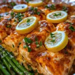 If you’re looking to elevate your culinary skills while preparing a quick, healthy meal, Baked Salmon in Foil with Asparagus and Lemon Garlic Butter Sauce is the perfect recipe to add to your repertoire. This dish is not only an eye-catching centerpiece for any dinner table but also a harmonious blend of flavors that tantalizes the taste buds. The combination of succulent salmon, vibrant asparagus, and a zesty lemon garlic butter sauce creates an unforgettable dining experience.