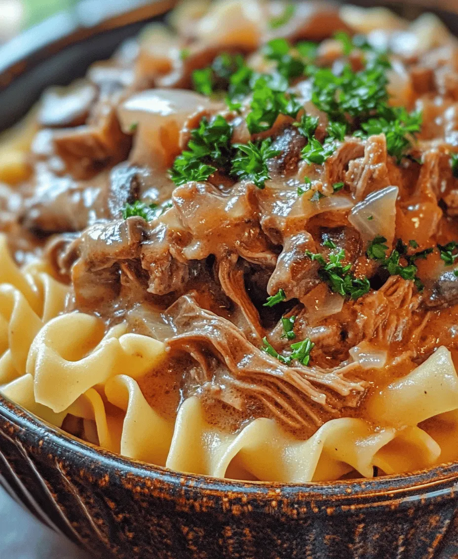 If there’s one dish that embodies comfort food, it’s the Slow Cooker Pot Roast Beef Stroganoff Delight. This hearty meal is perfect for those chilly evenings when the craving for something warm and satisfying strikes. The combination of tender beef, rich gravy, and creamy sauce seamlessly melds together, creating a mouthwatering experience that’s sure to please the whole family. This dish is not just a feast for the palate; it also warms the soul, making it a cherished favorite among comfort food enthusiasts.