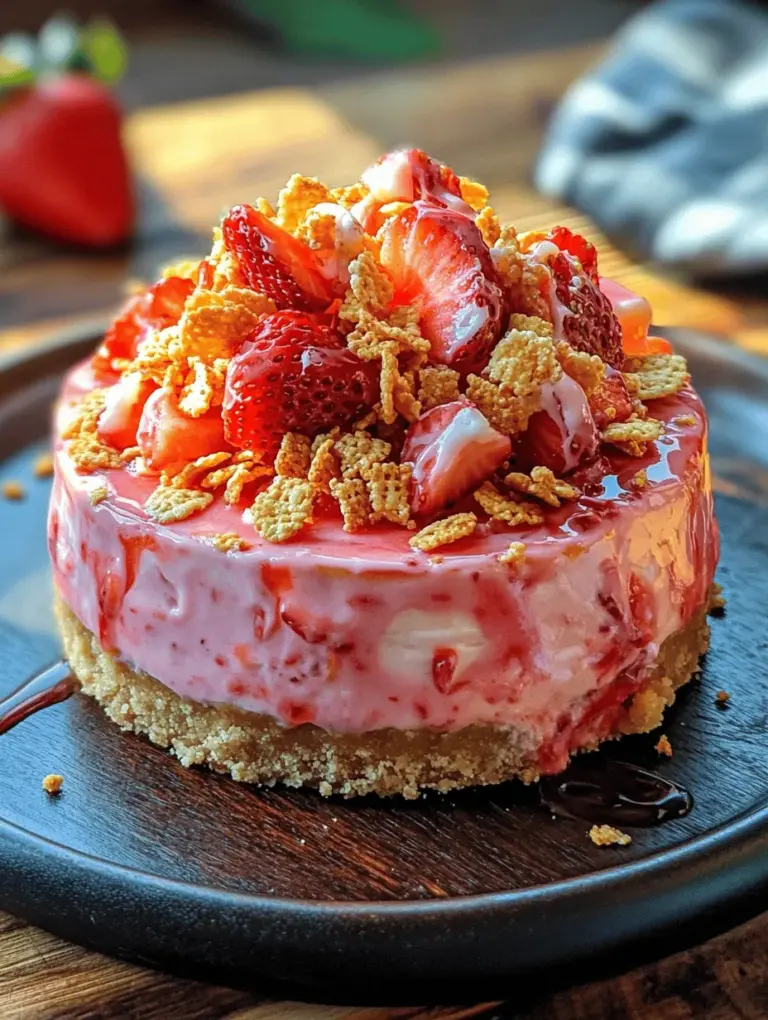 Are you ready to indulge in a dessert that embodies both elegance and ease? The No-Bake Strawberry Crunch Cheesecake with Crispy Topping is a delightful treat that combines the rich creaminess of cheesecake with the fresh, vibrant flavors of strawberries. This dessert is particularly appealing for those who want to enjoy a luscious cheesecake without the hassle of baking.