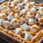 S'mores Bars Delight is a delightful dessert that encapsulates the beloved flavors of the classic campfire treat, s'mores, in an easy-to-make bar form. These bars are a perfect combination of crunchy, chewy, and gooey textures, making them a favorite among dessert lovers of all ages. While traditional s'mores evoke memories of sitting around a crackling campfire, roasting marshmallows, and sharing stories under the stars, S'mores Bars Delight brings that nostalgic experience right into your kitchen, allowing you to enjoy this classic anytime you crave it.