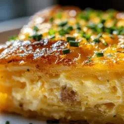 There’s something undeniably comforting about a hearty breakfast casserole, and the Sausage, Egg & Cream Cheese Hash Brown Breakfast Casserole is no exception. This dish is a symphony of flavors and textures that brings together the savory richness of sausage, the creamy delight of cream cheese, and the satisfying crunch of hash browns. Perfect for family gatherings, holiday brunches, or a leisurely weekend breakfast, this casserole not only serves as a filling meal but also makes for a delightful centerpiece that everyone can enjoy.