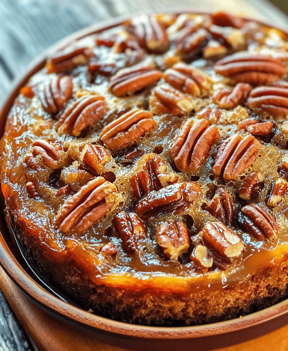 Southern Pecan Upside Down Cake is a beloved dessert that embodies the rich culinary traditions of the American South. This cake is renowned for its decadent, buttery flavor, complemented by the nutty crunch of pecans and a luscious caramel topping. Whether served at family gatherings, festive celebrations, or simply enjoyed as an afternoon treat, this cake is sure to impress both friends and family alike.