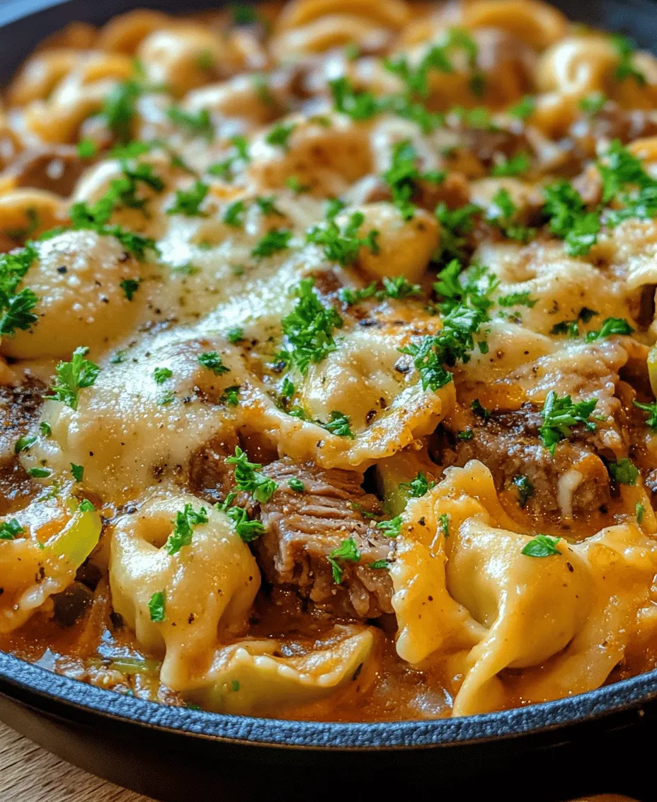 Cheesesteak Tortellini in Rich Provolone Sauce is a delightful fusion dish that brings together the savory flavors of a classic cheesesteak with the comforting texture of cheese-filled tortellini. This recipe is perfect for anyone seeking to elevate their weeknight dinner with a hearty, creamy meal that is both satisfying and easy to prepare. Imagine the mouthwatering combination of tender beef, sautéed vegetables, and a luscious cheese sauce enveloping each tortellini, creating a delightful symphony of flavors and textures.