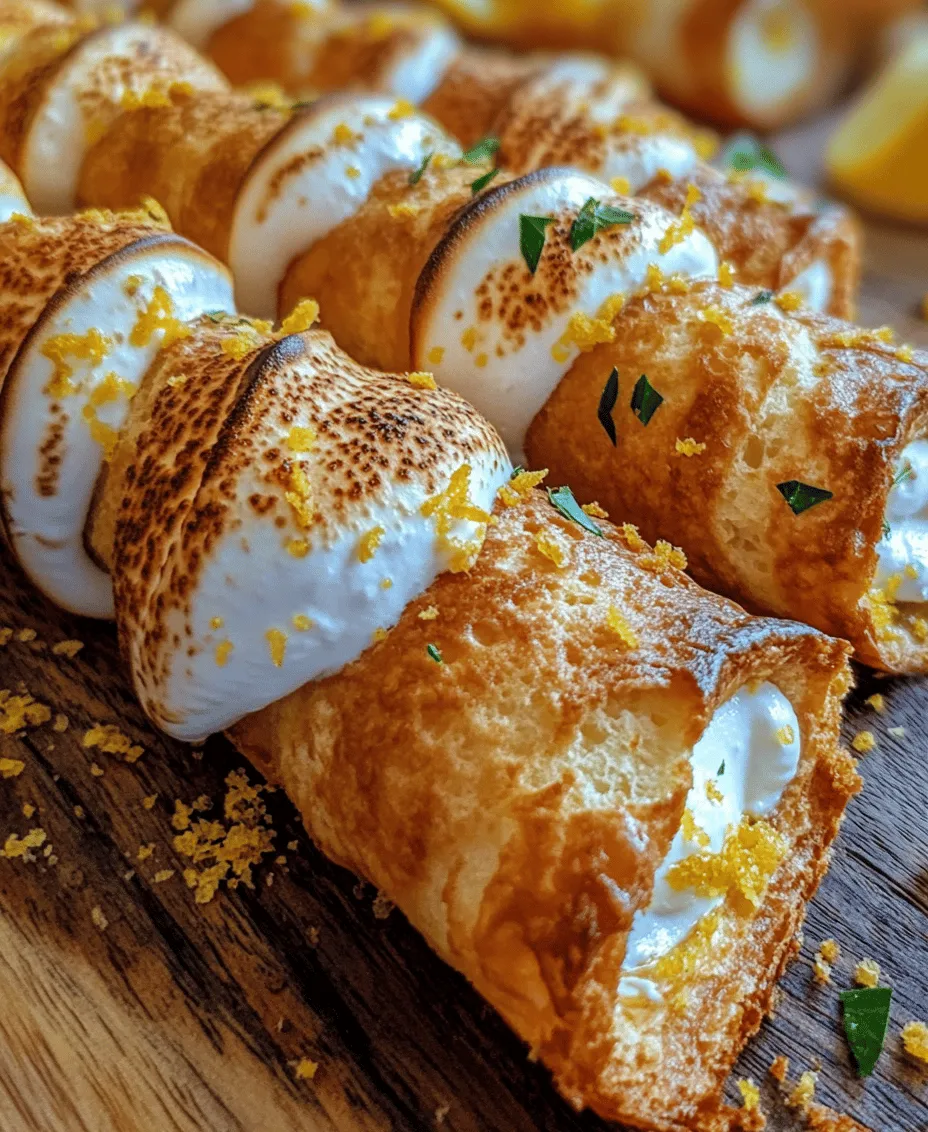 Discover the delightful fusion of flavors in our Delicious Lemon Meringue Cannolis! This indulgent dessert combines the crispy texture of traditional cannoli shells with a refreshing lemon filling and a fluffy meringue topping. Perfect for special occasions or as a treat to impress your friends and family, this recipe promises to elevate your dessert game to new heights. The blend of zesty lemon, creamy filling, and sweet meringue creates a harmonious balance that will tantalize your taste buds and leave you craving more.