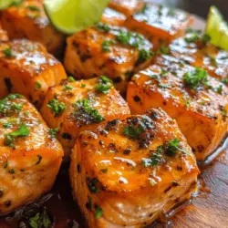 If you're looking for a delectable and easy-to-make appetizer or a main dish that is sure to impress, look no further than Hot Honey Salmon Bites. This dish perfectly marries the luscious flavors of sweet honey and spicy heat with the rich, buttery essence of salmon. It not only tantalizes your taste buds but also provides a nutritious option that can fit seamlessly into any meal plan.