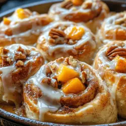 Peach Cobbler Cinnamon Rolls are a delightful treat that beautifully combines the beloved flavors of two classic desserts: cinnamon rolls and peach cobbler. This innovative recipe takes the warm, comforting taste of freshly baked cinnamon rolls and infuses it with the juicy sweetness of ripe peaches. The result is a mouthwatering dessert that is not only perfect for any occasion but also evokes a sense of nostalgia that can bring back fond memories of summer gatherings and family brunches.