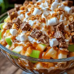 In the world of culinary delights, few dishes manage to balance sweet and savory flavors as beautifully as the Snickers Apple Delight Salad. This irresistible dessert salad is a crowd-pleaser, perfect for gatherings, potlucks, and family meals. With its vibrant mix of crisp apples, decadent Snickers bars, and fluffy whipped cream, this dish offers a delightful combination of textures and flavors that is sure to leave a lasting impression.