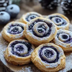 To create the heavenly Blueberry Cheesecake Swirl filling, start by combining the cream cheese, sugar, and vanilla extract in a large mixing bowl. Using an electric mixer, beat the ingredients on medium speed until the mixture is smooth and creamy, which should take about 2-3 minutes. Make sure to scrape down the sides of the bowl to ensure all ingredients are well incorporated.