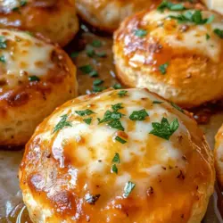 If you’re on the lookout for a mouthwatering snack or appetizer that will have your friends and family clamoring for seconds, look no further than Cheesy Garlic Biscuit Bombs. This delectable dish features the perfect combination of gooey, melty cheese enveloped in a soft, buttery biscuit, all enhanced by the aromatic allure of garlic. These biscuit bombs are not just a treat for the taste buds but also a feast for the senses, making them an instant favorite for cheese lovers everywhere.