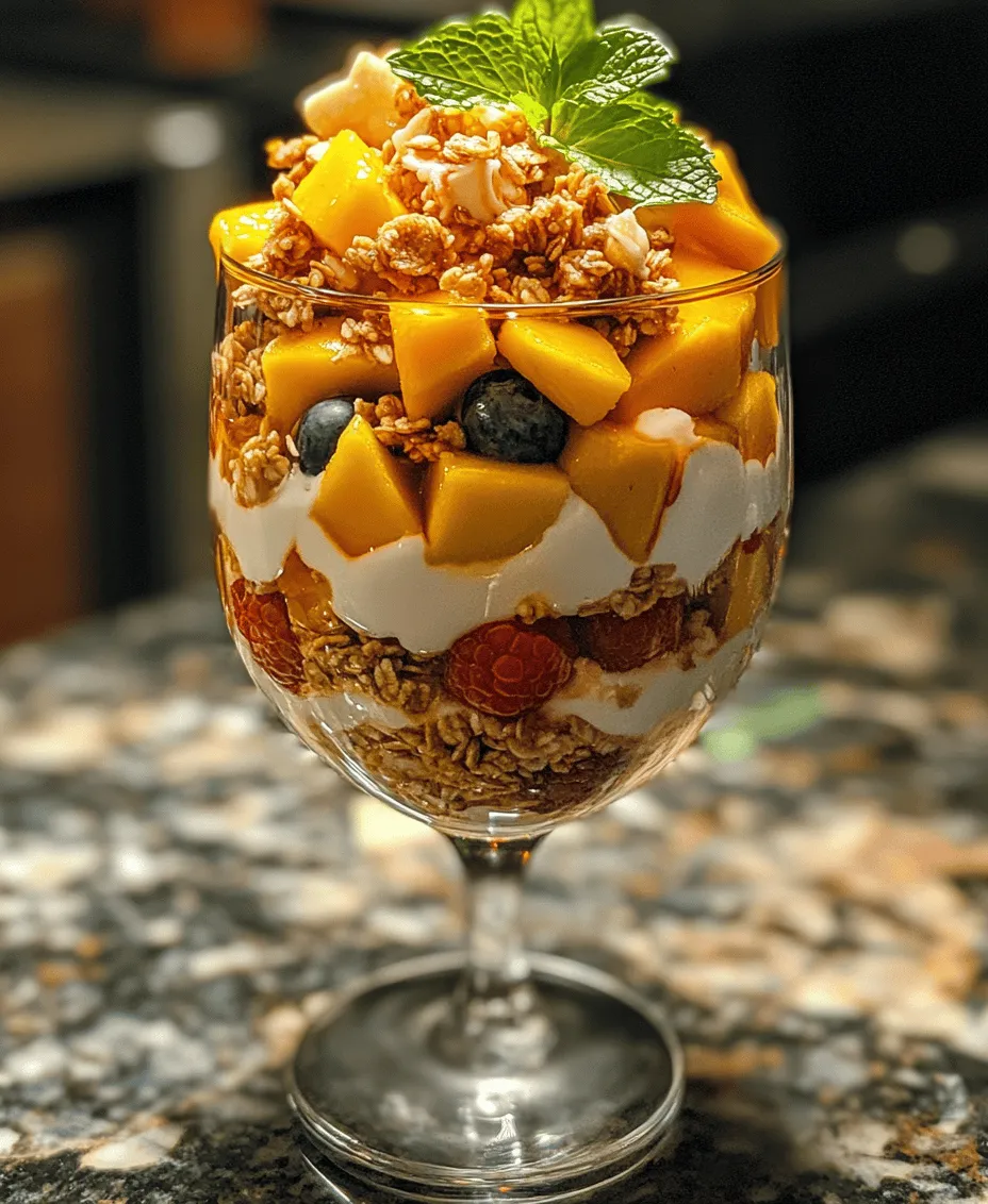 The charm of Sunrise Fruit & Yogurt Parfaits lies in their versatility and simplicity. Whether you're a busy professional seeking a quick breakfast solution or a parent navigating the demands of family meal prep, these parfaits are a perfect fit. They can be prepared in advance, allowing for a grab-and-go option on hectic mornings or a colorful centerpiece for a leisurely brunch with friends.