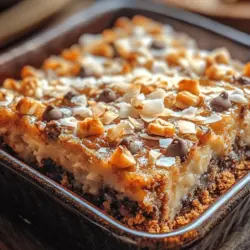 To achieve the perfect Coconut Dream 7 Layer Bars, it's essential to understand the role each ingredient plays in creating the layers and flavors. Here’s a breakdown of the key ingredients that make these bars a tropical delight: