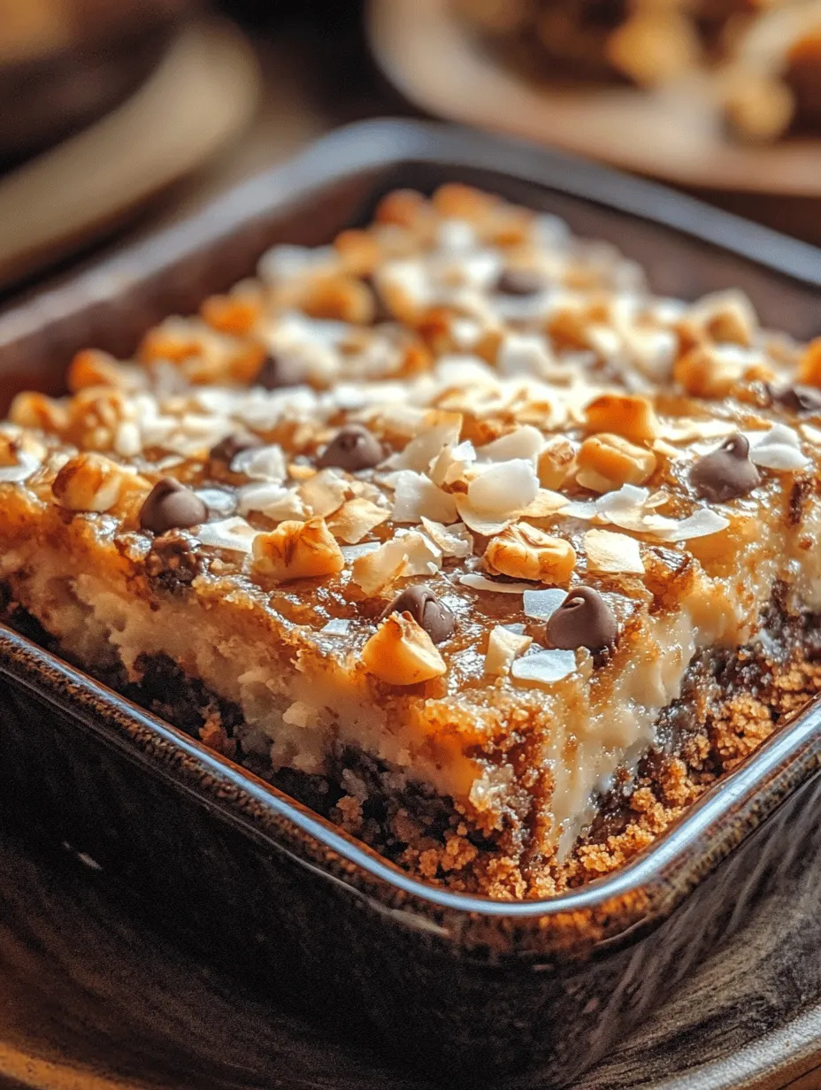 To achieve the perfect Coconut Dream 7 Layer Bars, it's essential to understand the role each ingredient plays in creating the layers and flavors. Here’s a breakdown of the key ingredients that make these bars a tropical delight: