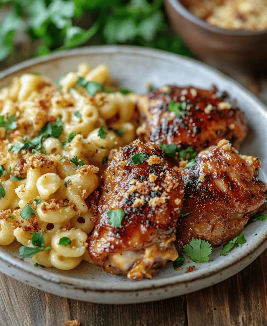 If you're looking for a dish that perfectly balances sweet and spicy flavors while also delivering the ultimate comfort food experience, look no further than Sweet and Spicy Honey Pepper Chicken with Creamy Macaroni Cheese. This delightful recipe combines tender, juicy chicken thighs marinated in a harmonious blend of honey, spices, and heat, served alongside a rich and creamy macaroni cheese that will leave your taste buds dancing.