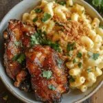 If you're looking for a dish that perfectly balances sweet and spicy flavors while also delivering the ultimate comfort food experience, look no further than Sweet and Spicy Honey Pepper Chicken with Creamy Macaroni Cheese. This delightful recipe combines tender, juicy chicken thighs marinated in a harmonious blend of honey, spices, and heat, served alongside a rich and creamy macaroni cheese that will leave your taste buds dancing.