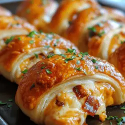 If you're on the lookout for a dish that combines comfort, flavor, and convenience, then look no further than Savory Chicken Bacon Ranch Rolls. This delectable recipe perfectly marries tender chicken, crispy bacon, and creamy ranch dressing, all wrapped in buttery crescent roll dough. It's a culinary hug that promises to satisfy even the pickiest of eaters. Whether you're preparing a quick family dinner or looking to impress your guests at the next gathering, these rolls are sure to be a hit.